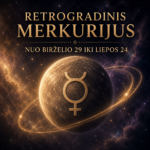 RETROGRADINIS MERKURIJUS NUO BIRŽELIO 29 iki LIEPOS 24 D.