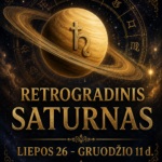 Retrogradinis Saturnas nuo liepos 26 d. iki gruodžio 11 d